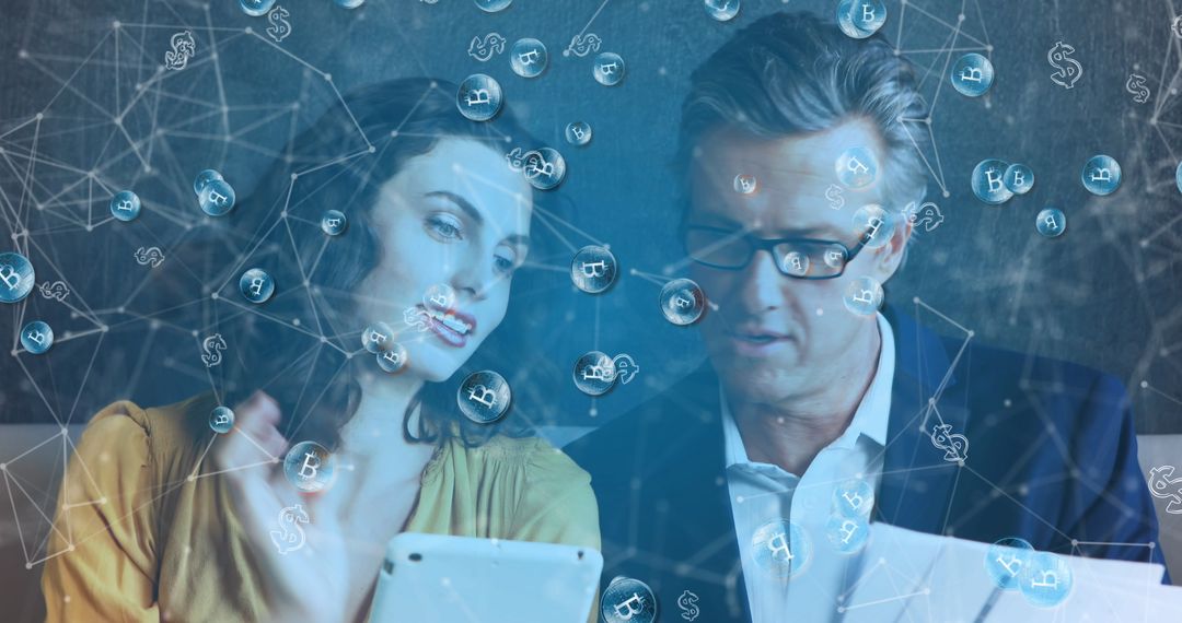 Colleagues Discussing Digital Currency Strategy