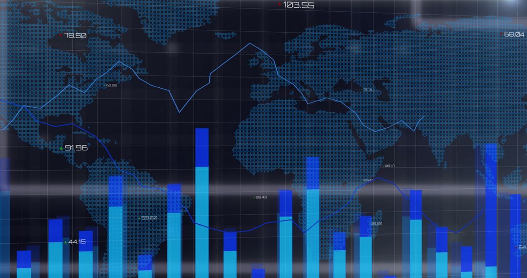 Global Data Analytics with World Map and Bar Graph