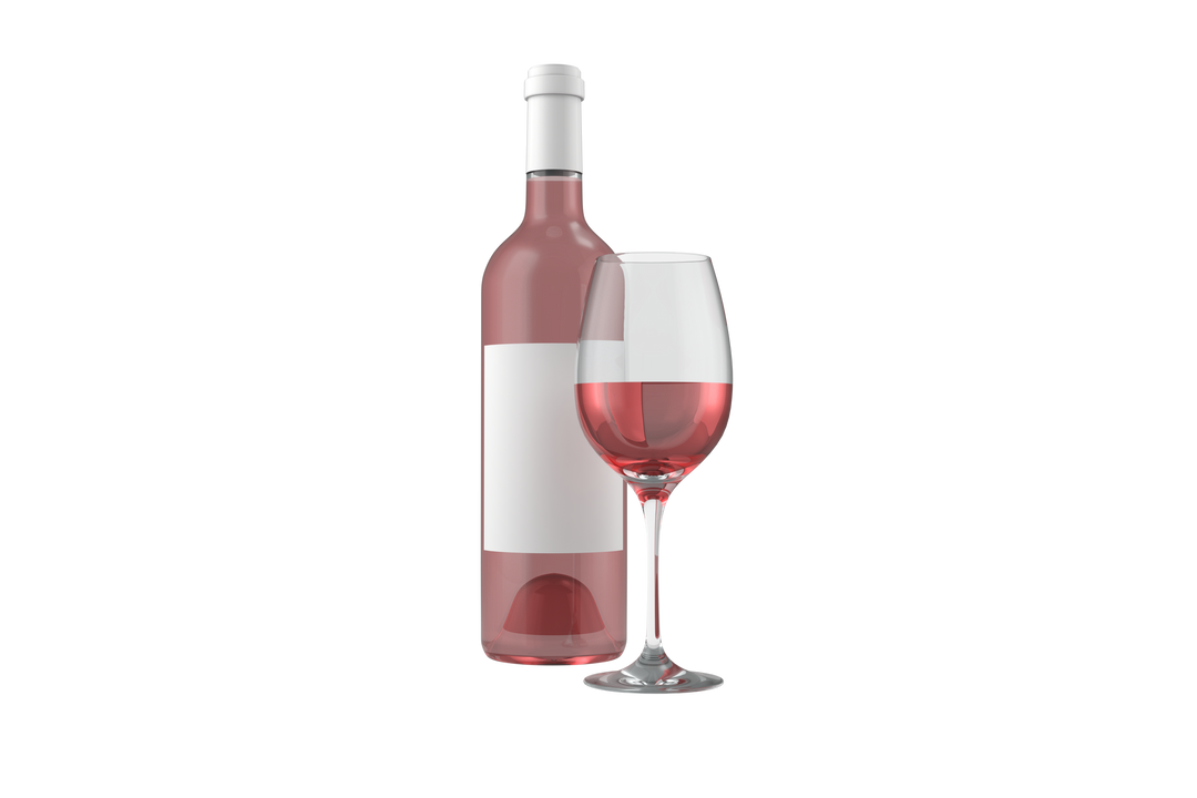 Transparent PNG Illustration of Wine Bottle and Glass with Red Drink - Download Free Stock Images Pikwizard.com