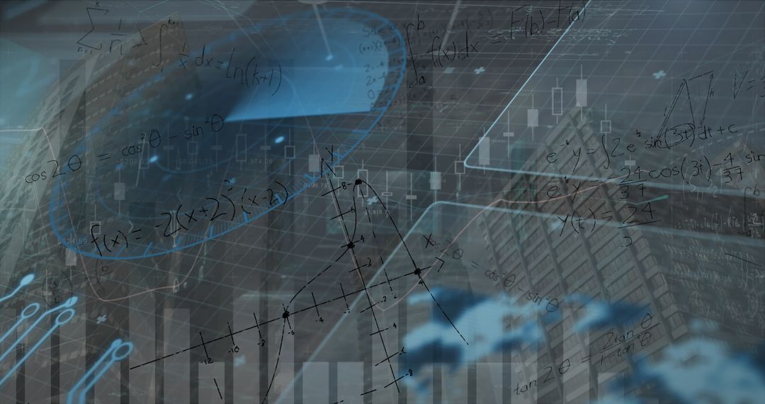 Futuristic Fintech Concepts with Digital Analytics Overlays