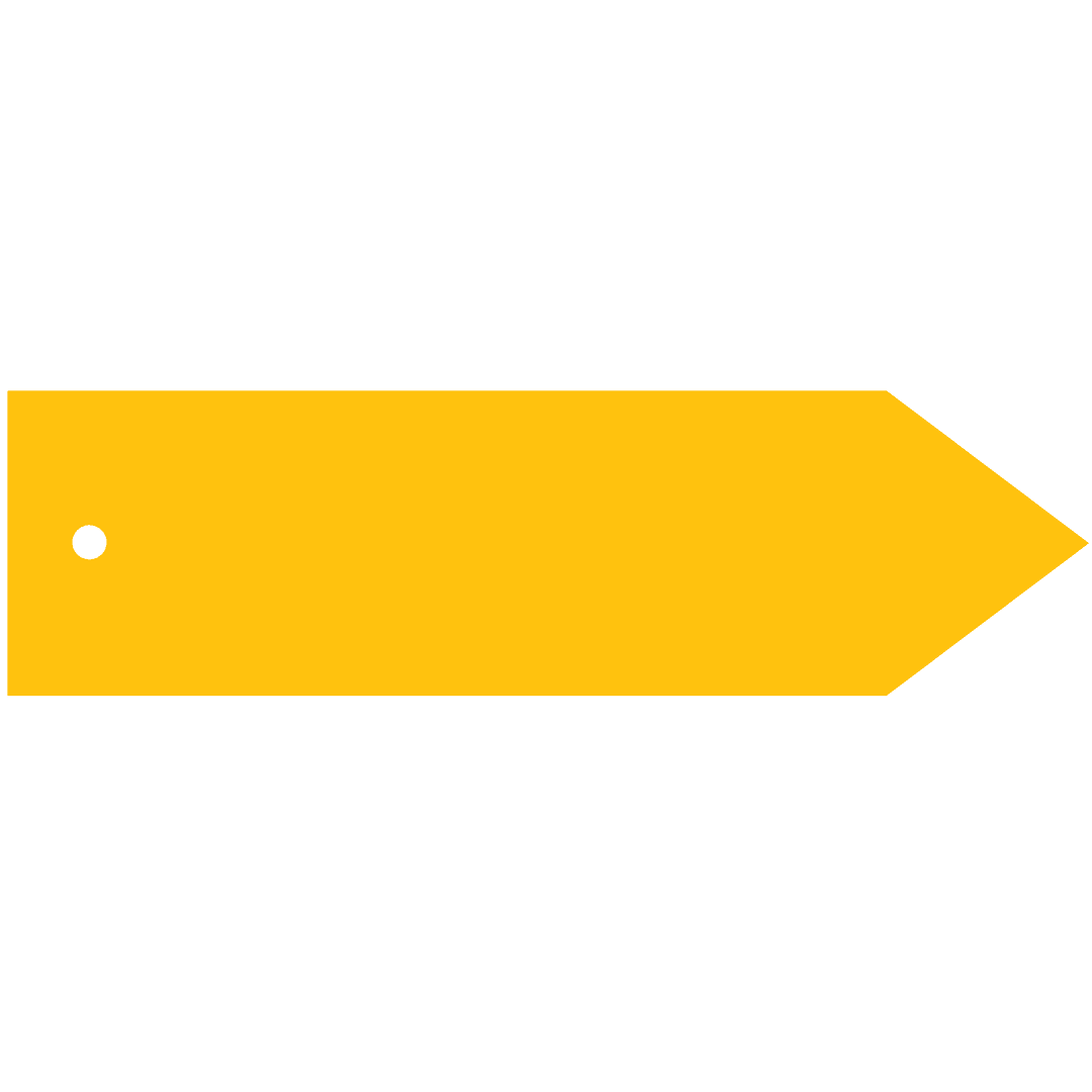 Yellow Arrow-Shaped Tag on Transparent Background, Simple Abstract Design - Download Free Stock Images Pikwizard.com