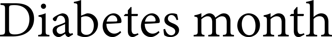 Diabetes Month Text on Transparent Background for Awareness Campaigns