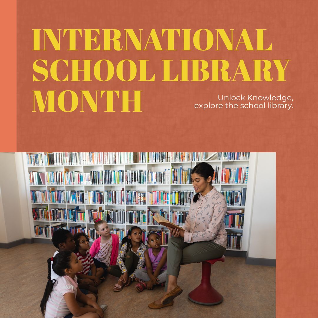 Teacher Engaging Students During International School Library Month