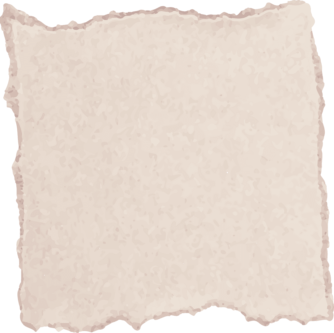 Torn Beige Paper with Transparent Background, Vintage Parchment