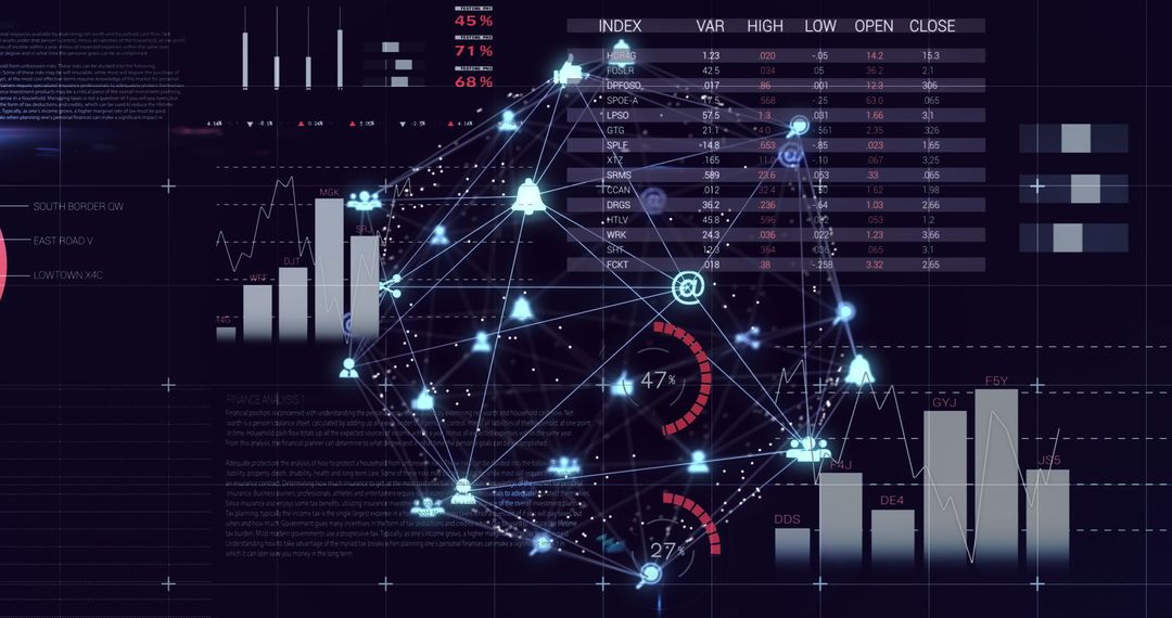 Global Data Network and Digital Connections Technology Concept