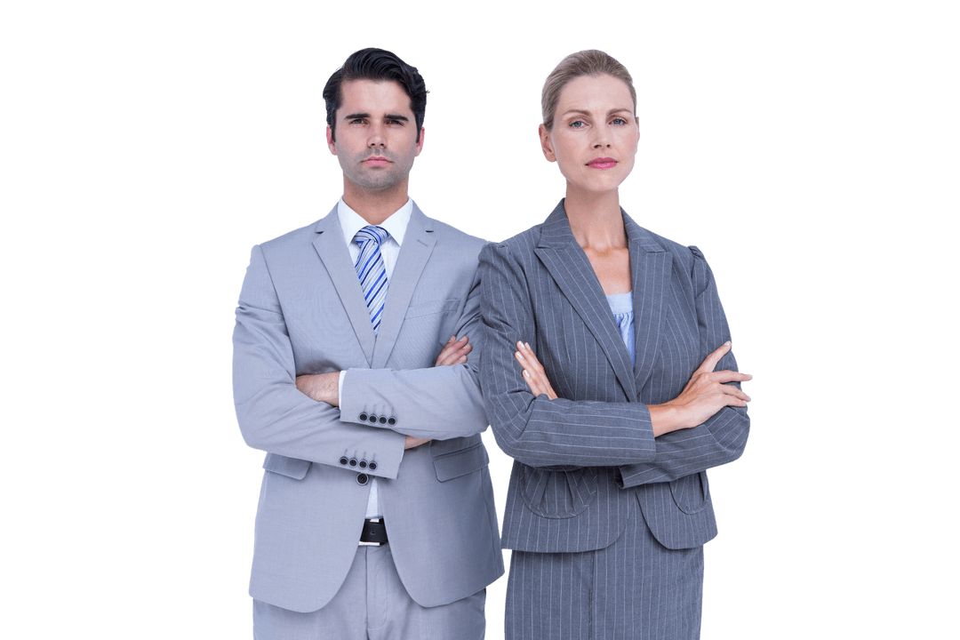 Transparent Confident Business Professionals in Formal Suit