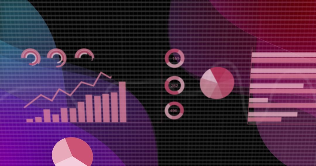 Digital Financial Data Processing on Abstract Background