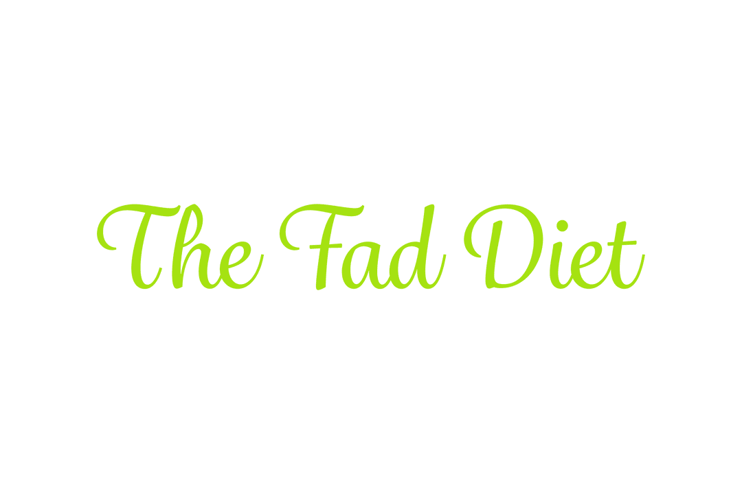 Bold Text Graphic of The Fad Diet on Transparent Background