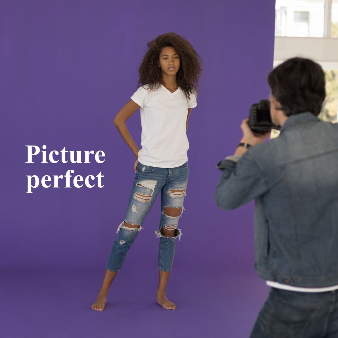 Professional Photoshoot with Casual Style Model