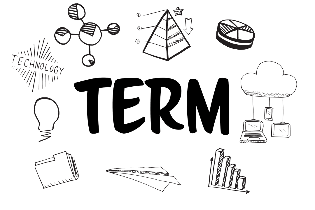 Innovative Data Communication Elements on Transparent Background