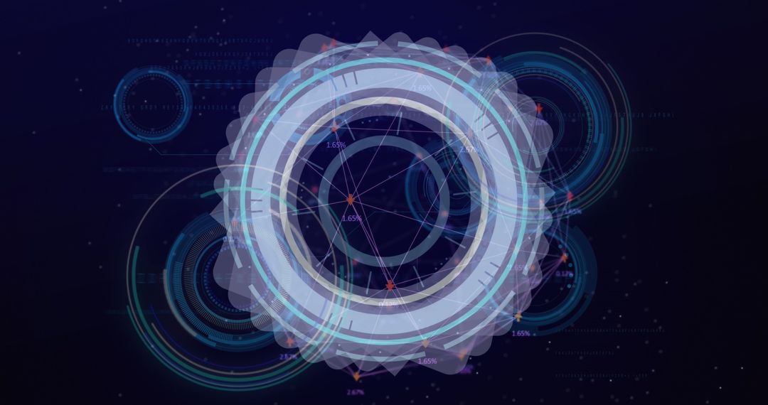 Futuristic Globe with Digital Connections and Data Graphics