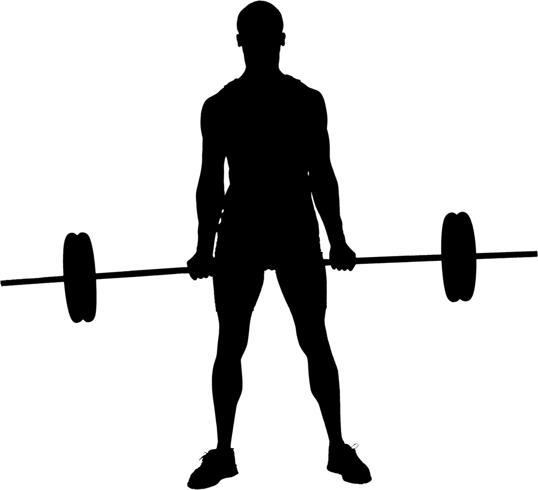 Silhouette of Man Jumping with Transparent Background