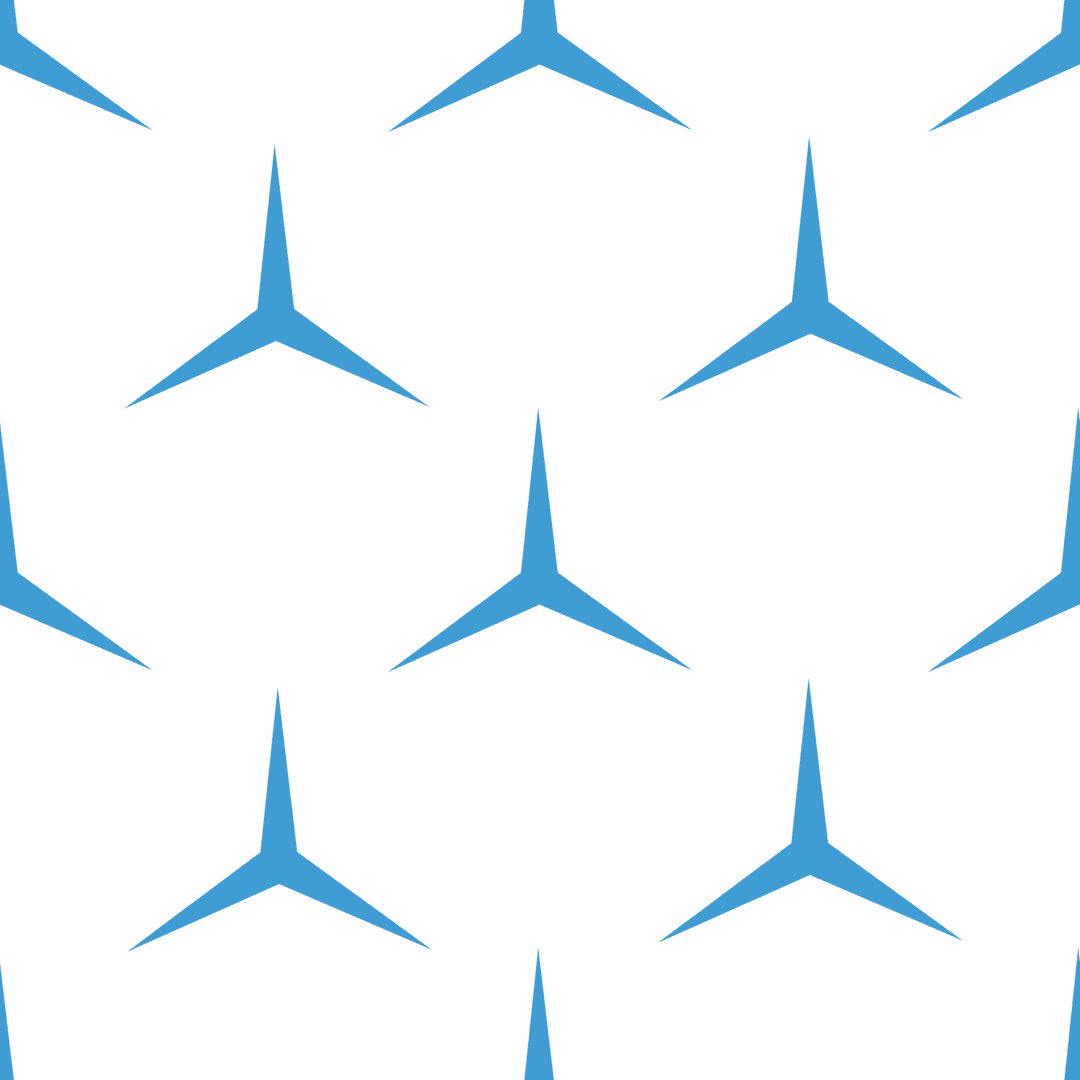 Repeating Blue Stars Design on Transparent Background