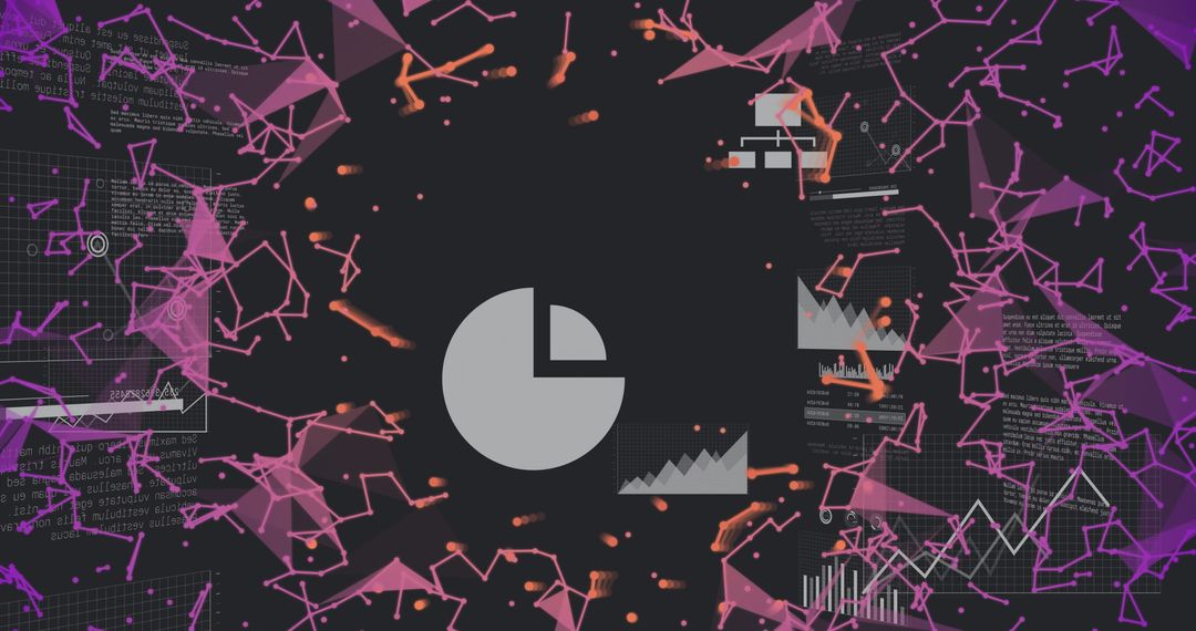 Abstract Digital Analytics Interface with Graphical Elements