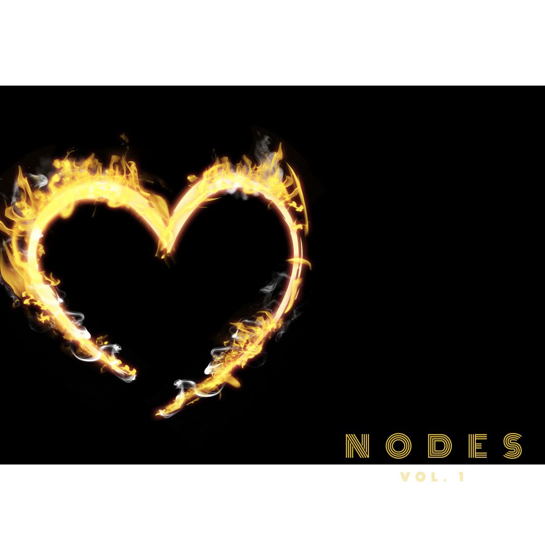 Glowing Heart Artwork on Black Background