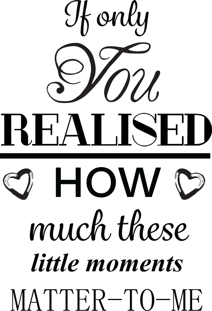 Romantic Inspirational Quote on Transparent Background for Love Messages