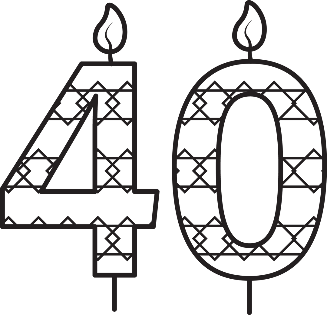 Transparent 40 Number Candle Vector Illustration for Birthdays - Download Free Stock Images Pikwizard.com