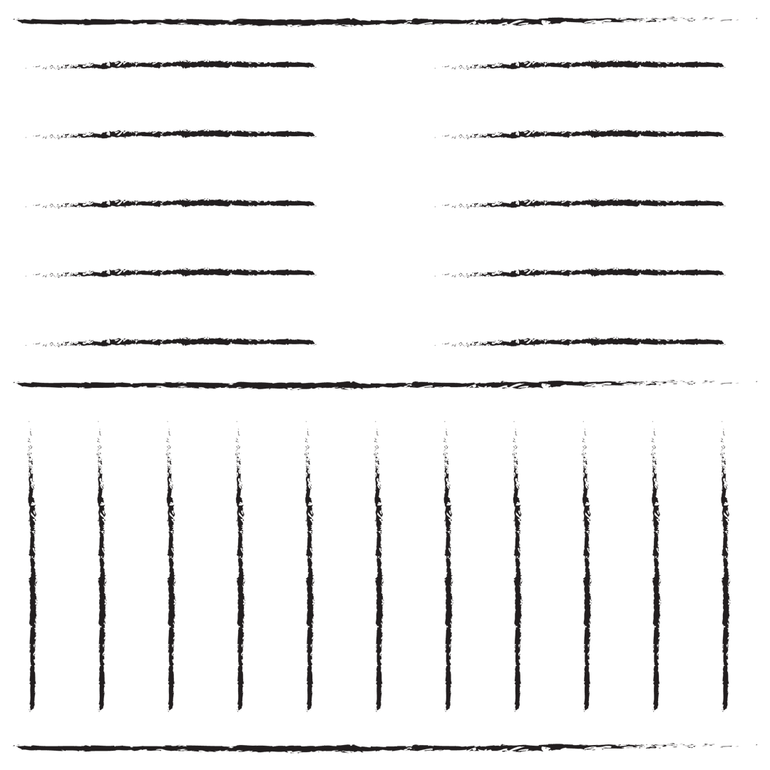 Abstract Linear Black Shapes on Transparent Background