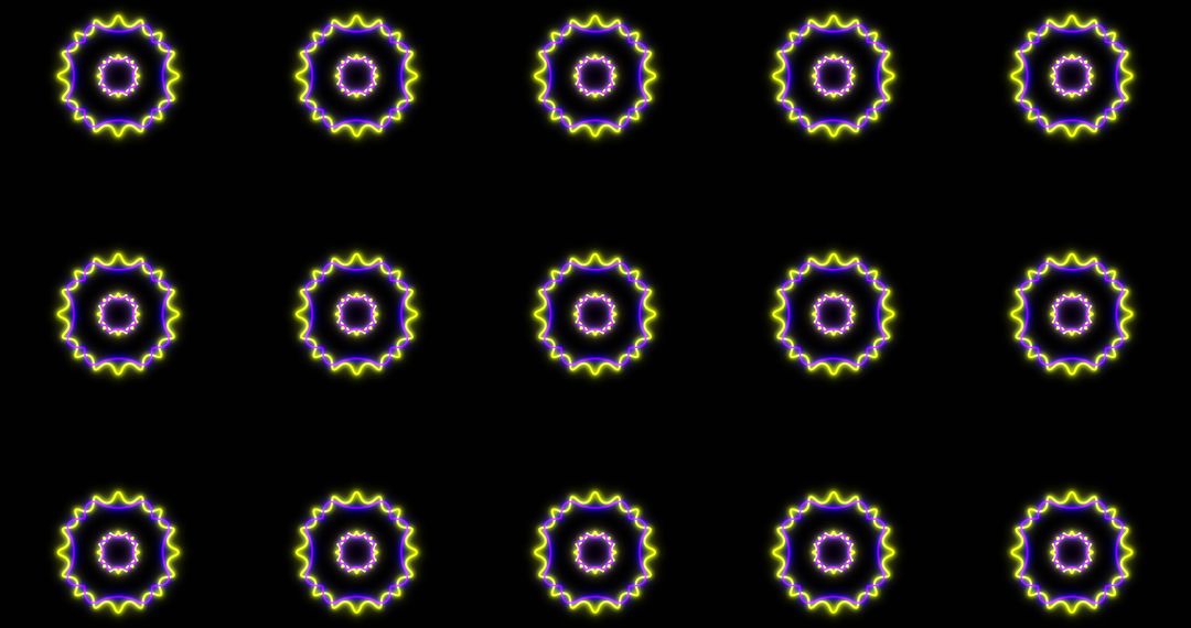 Neon Kaleidoscope Pattern in Hypnotic Motion