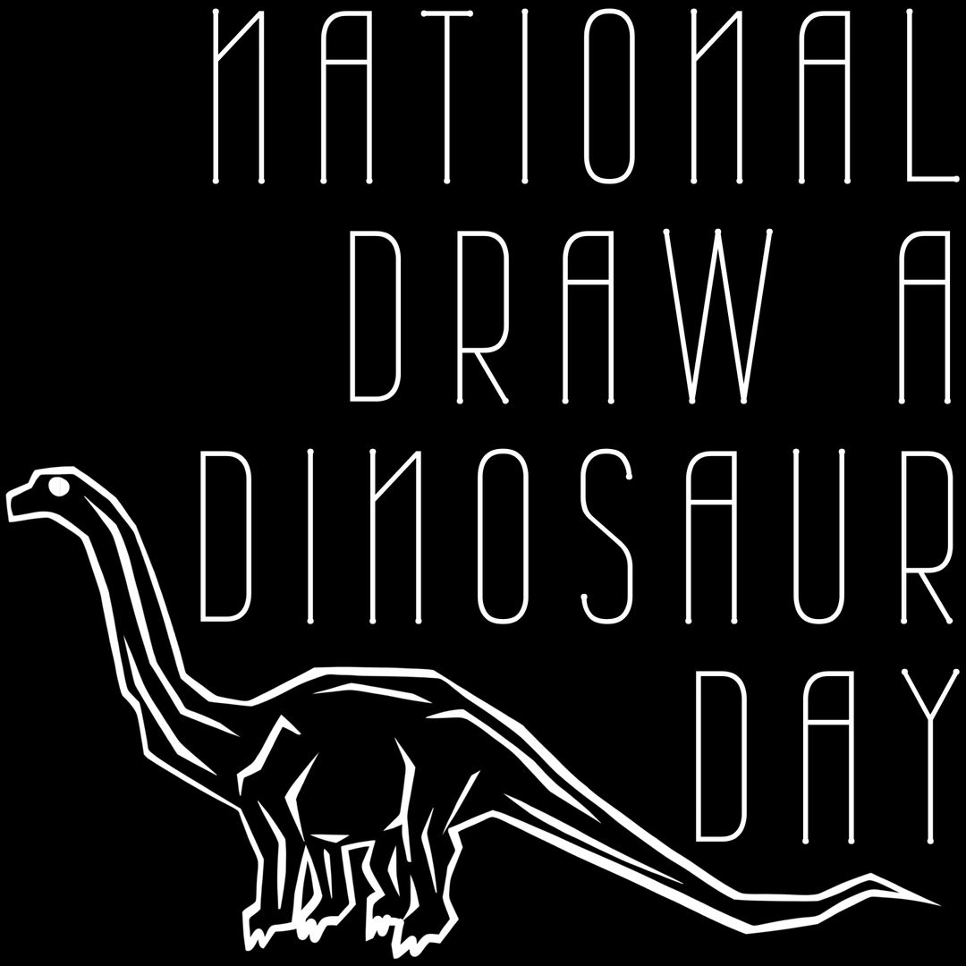 Celebrating National Draw A Dinosaur Day with Minimalist Dino Art