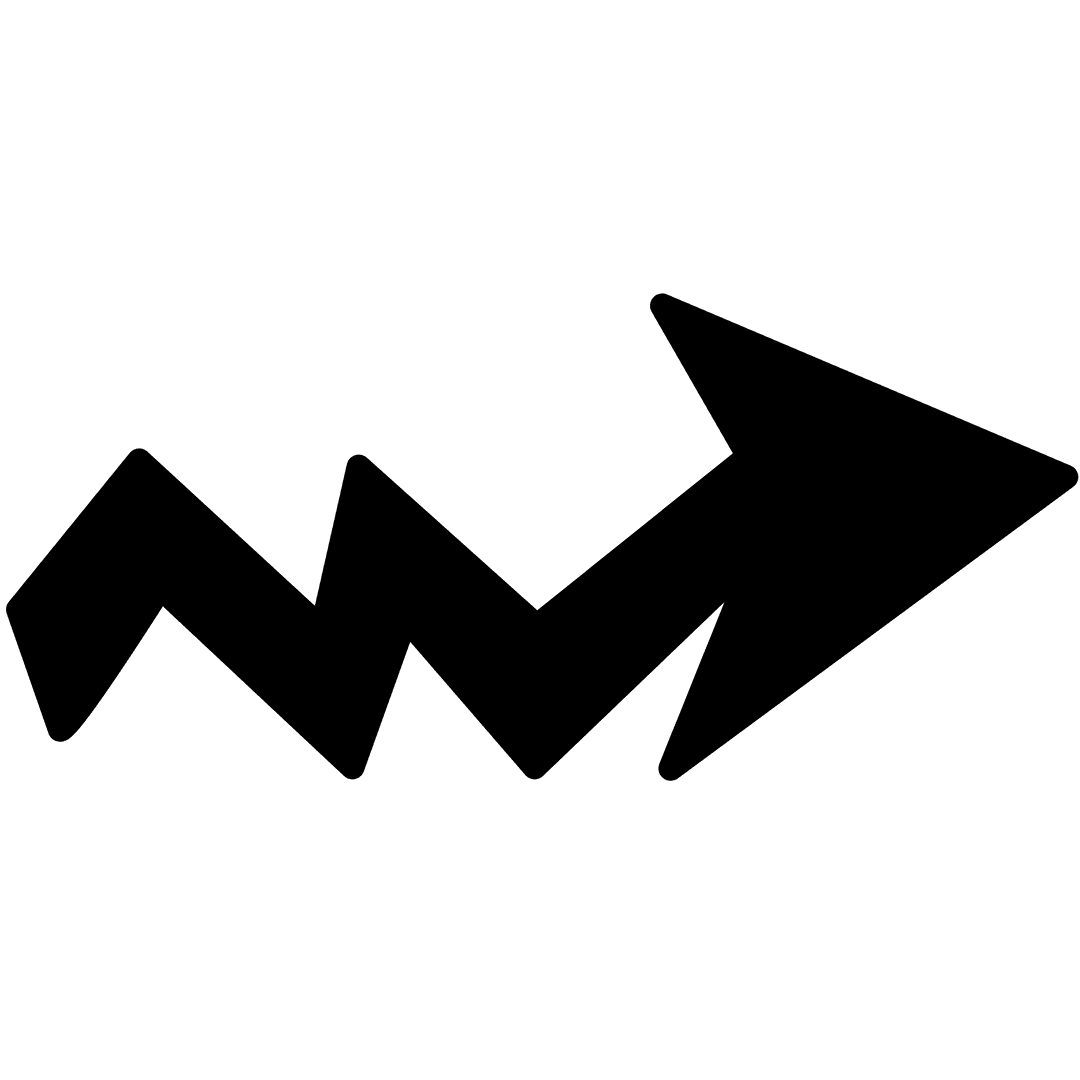 Large Black Arrow Clipart on Transparent Background