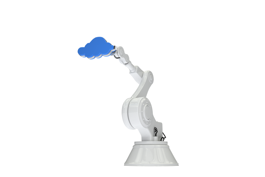 Transparent Robotic Arm Gripping Digital Cloud Symbol Concept - Download Free Stock Images Pikwizard.com