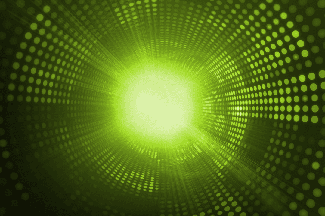 Green Abstract Light Shape on Transparent Background