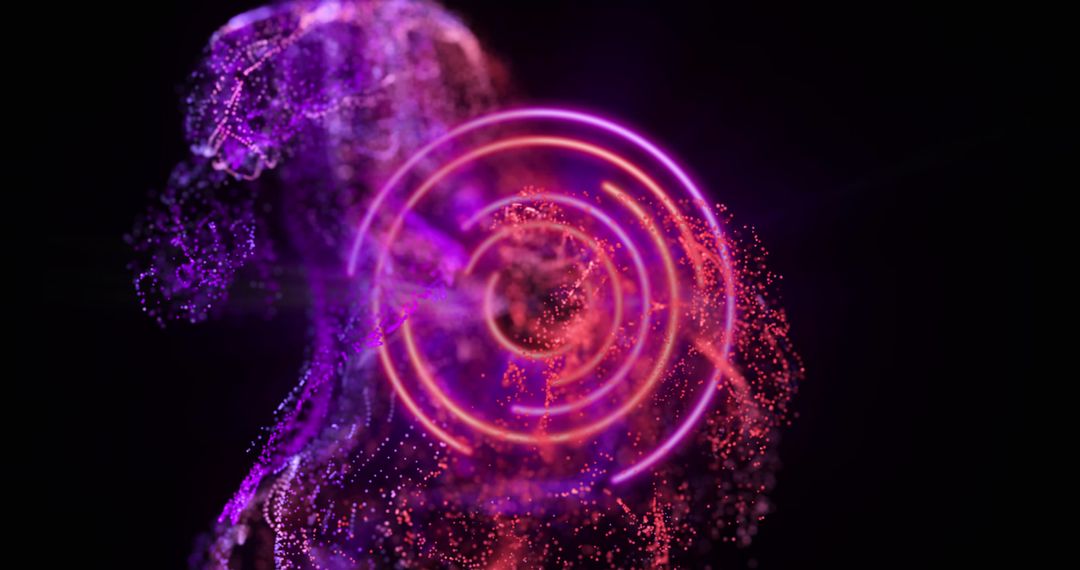 Abstract Light Energy Pattern on Dark Background