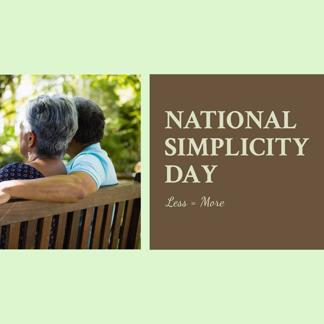 Senior Couple Embracing Simplicity in Park for National Simplicity Day