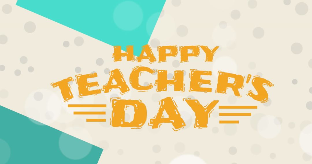 Happy Teacher's Day Stylized Text on Pattern Background