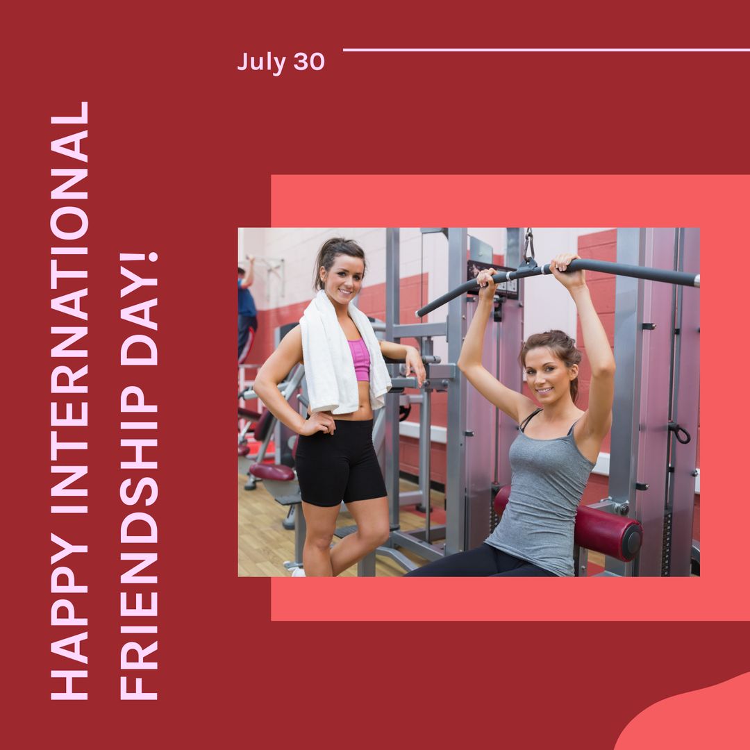 Friends Exercising with Enthusiasm on International Friendship Day