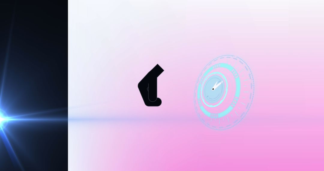 Futuristic Holographic Interface and Geometric Abstract Design