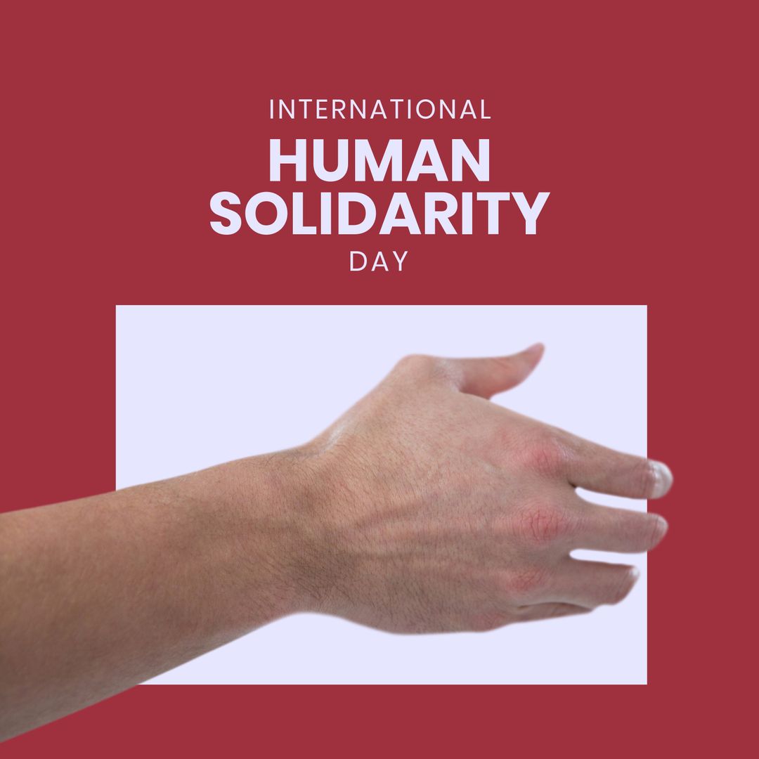 International Human Solidarity Day Message with Open Hand