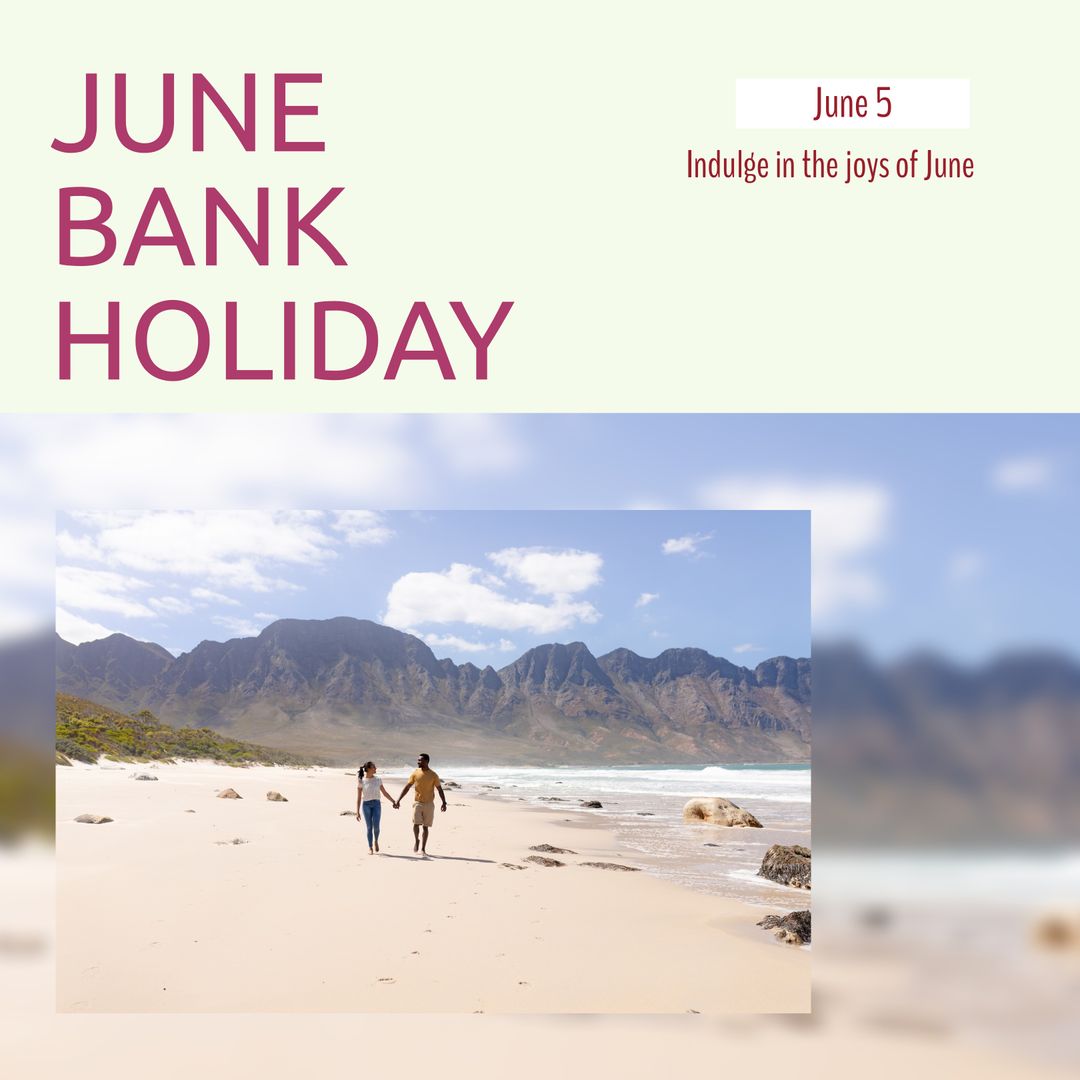 Biracial Couple Enjoying Waterfront Walk on June Bank Holiday