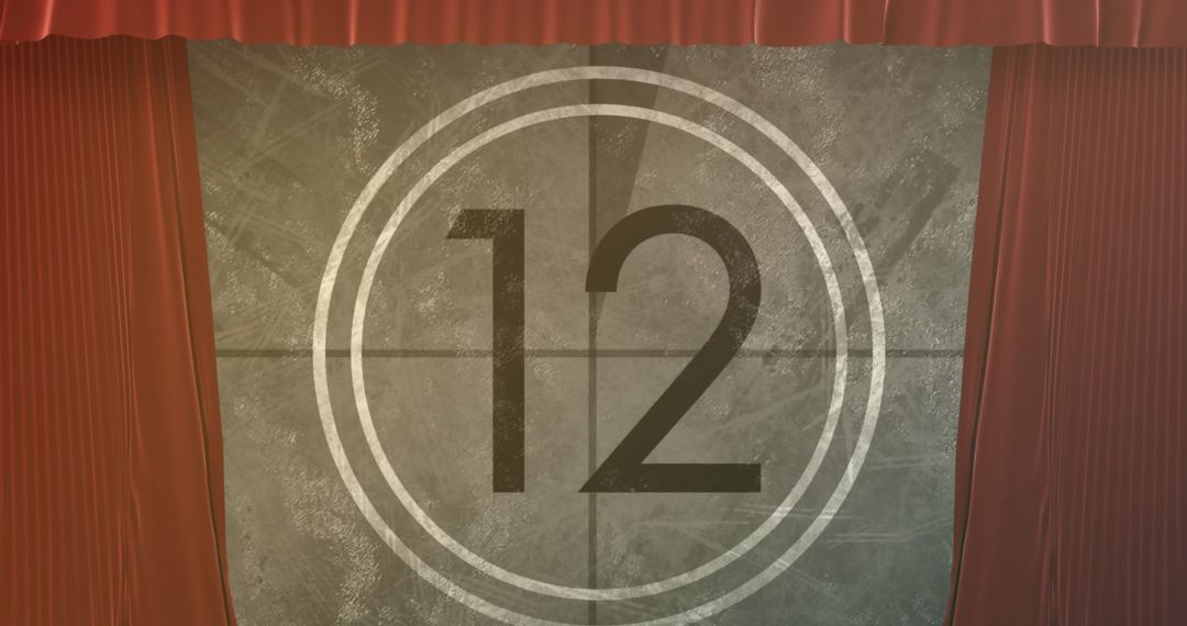 Vintage Countdown with Red Curtains Background - Free Images, Stock Photos and Pictures on Pikwizard.com