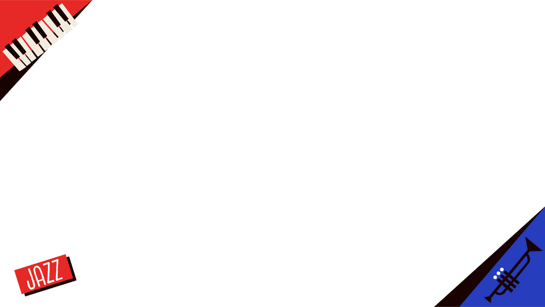 Transparent Jazz Music Frame with Piano and Trumpet Elements