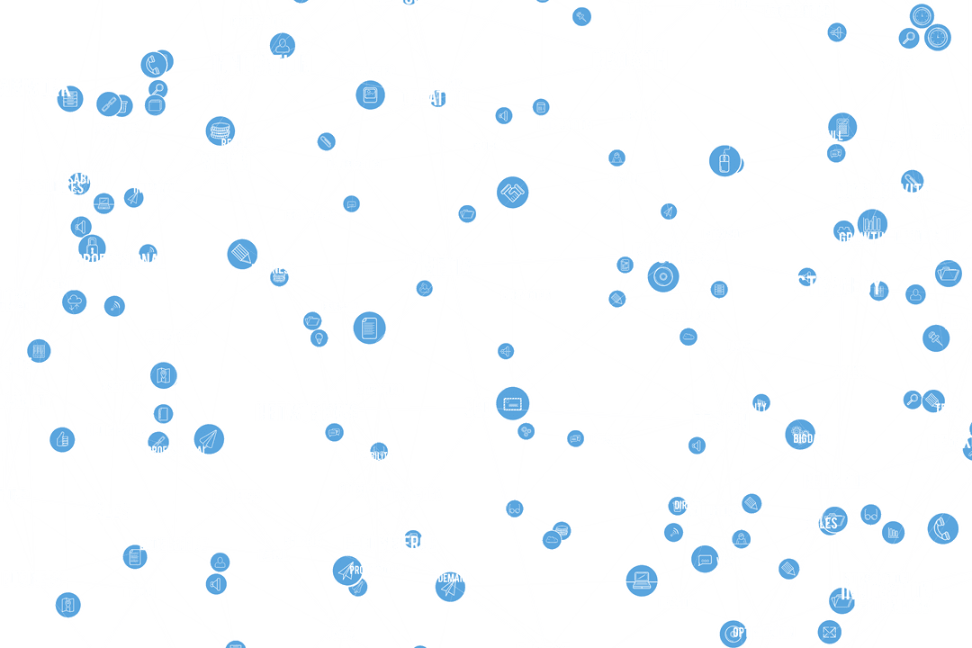 Transparent Network of Business Connection Icons Overlay