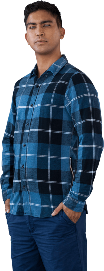 Confident Young Man Standing in Transparent Background