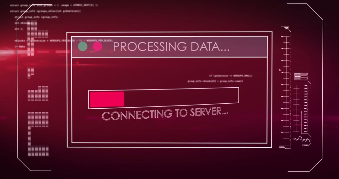 Digital Interface Showing Data Processing and Server Connection - Free Images, Stock Photos and Pictures on Pikwizard.com