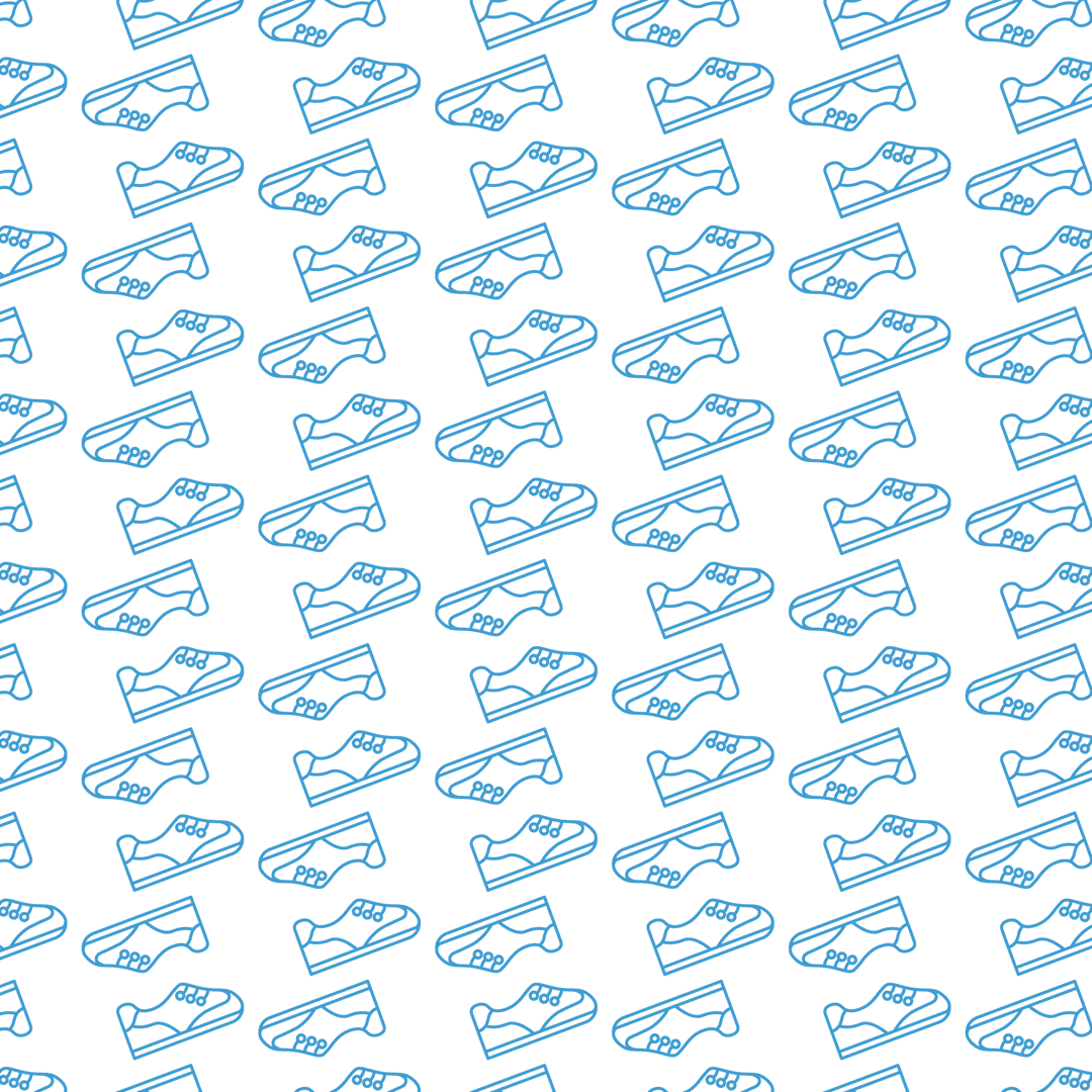 Blue Footwear Pattern on Transparent Background for Design