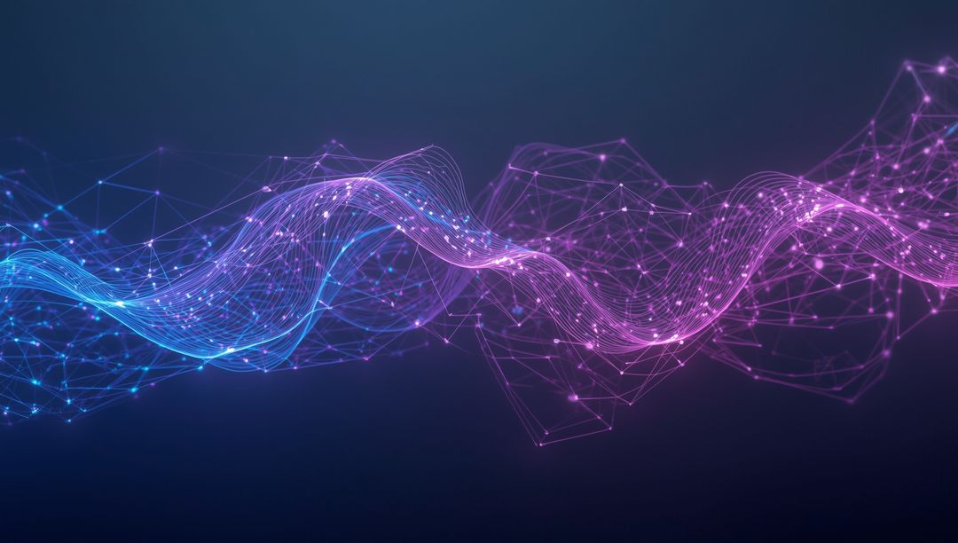 Futuristic Network Mesh with Dynamic Glowing Nodes