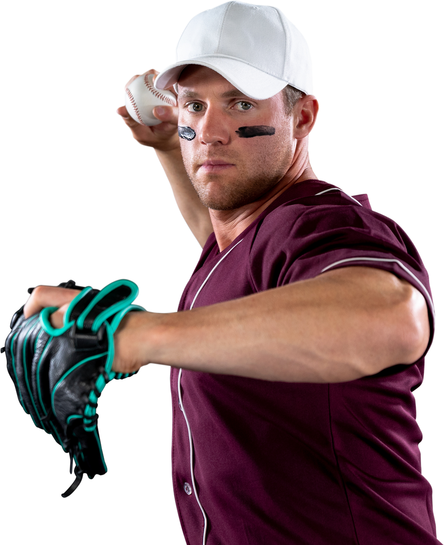 Transparent Male Baseball Pitcher Windup Preparing to Pitch - Download Free Stock Images Pikwizard.com