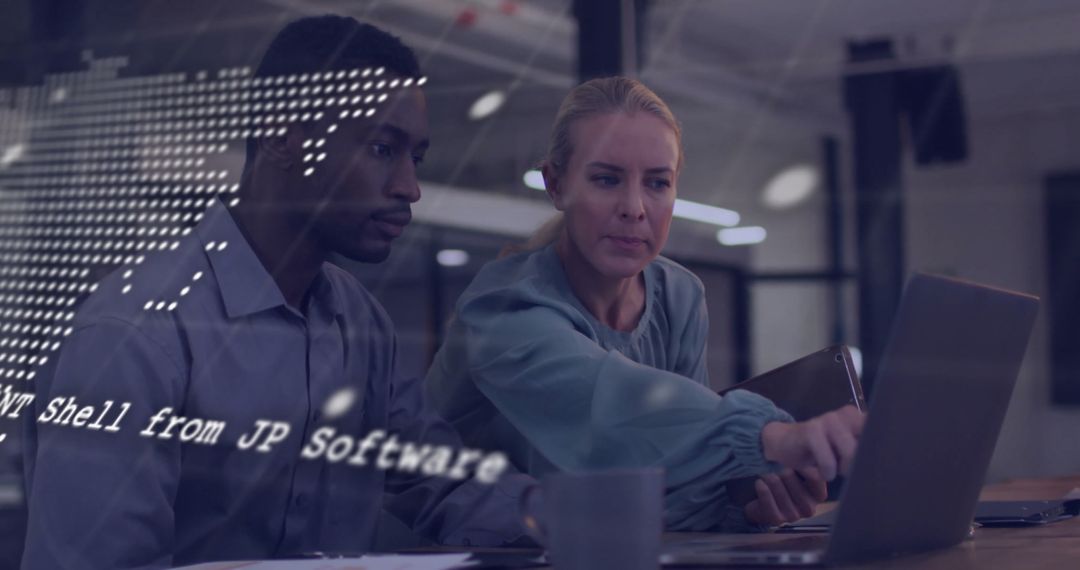 Collaborative Business Meeting with Financial Data Analysis