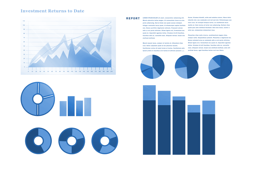 Transparent Business and Economy Chart Diagrams