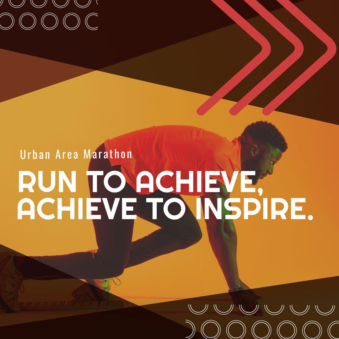 Dynamic Urban Marathon Motivation Poster - Download Free Stock Images Pikwizard.com