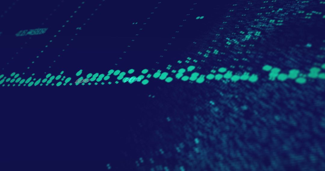 Abstract Data Processing on Blue Digital Interface Concept