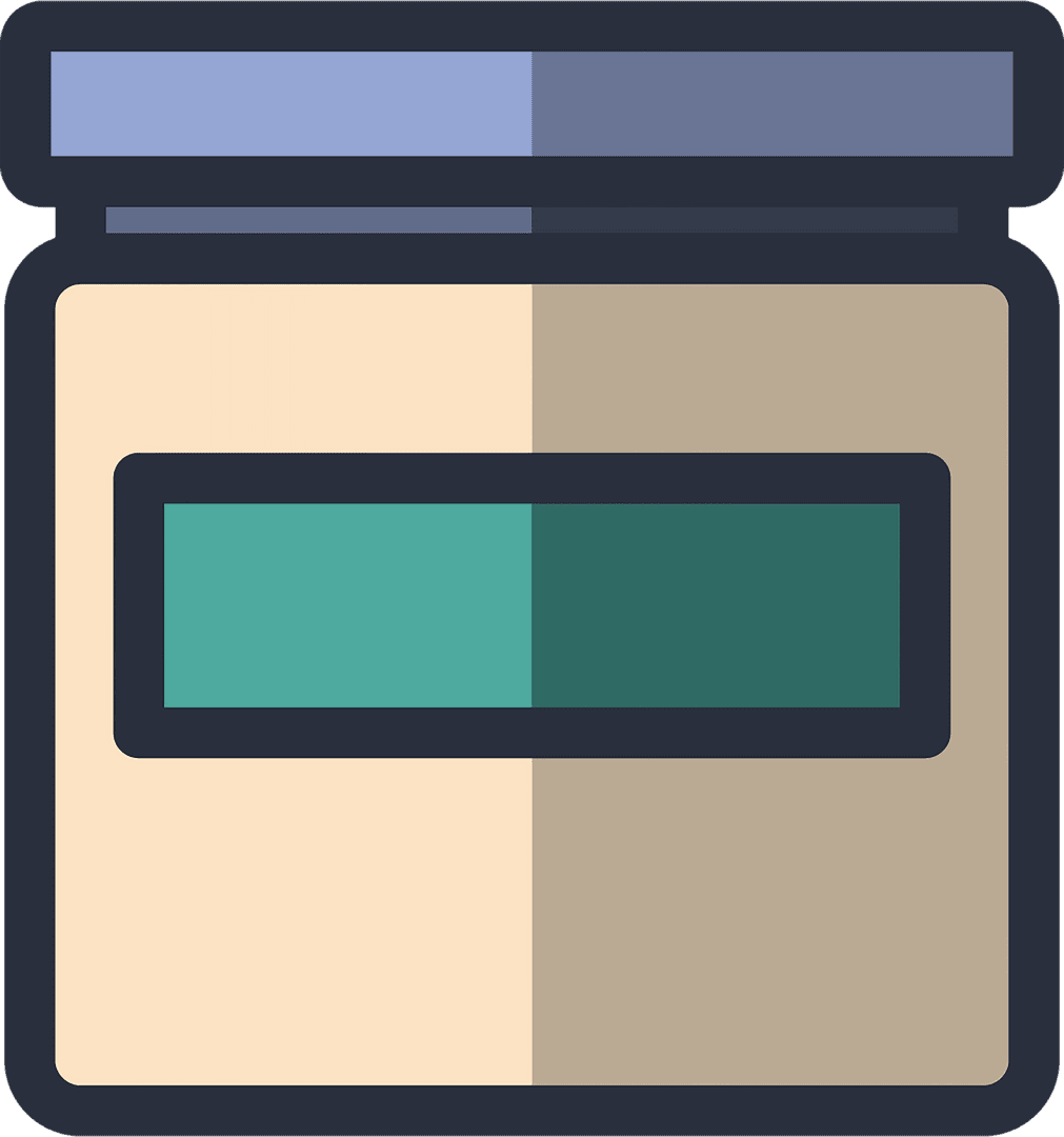 Transparent Illustration of Medicine Jar with Label