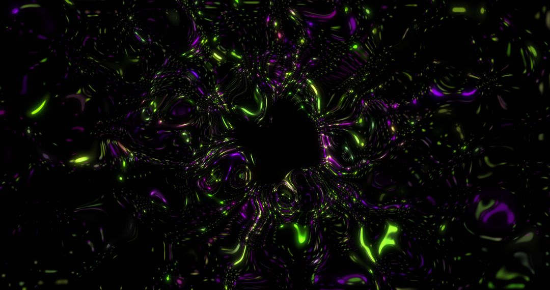 Abstract Moiré Patterns with Neon Light Pulses