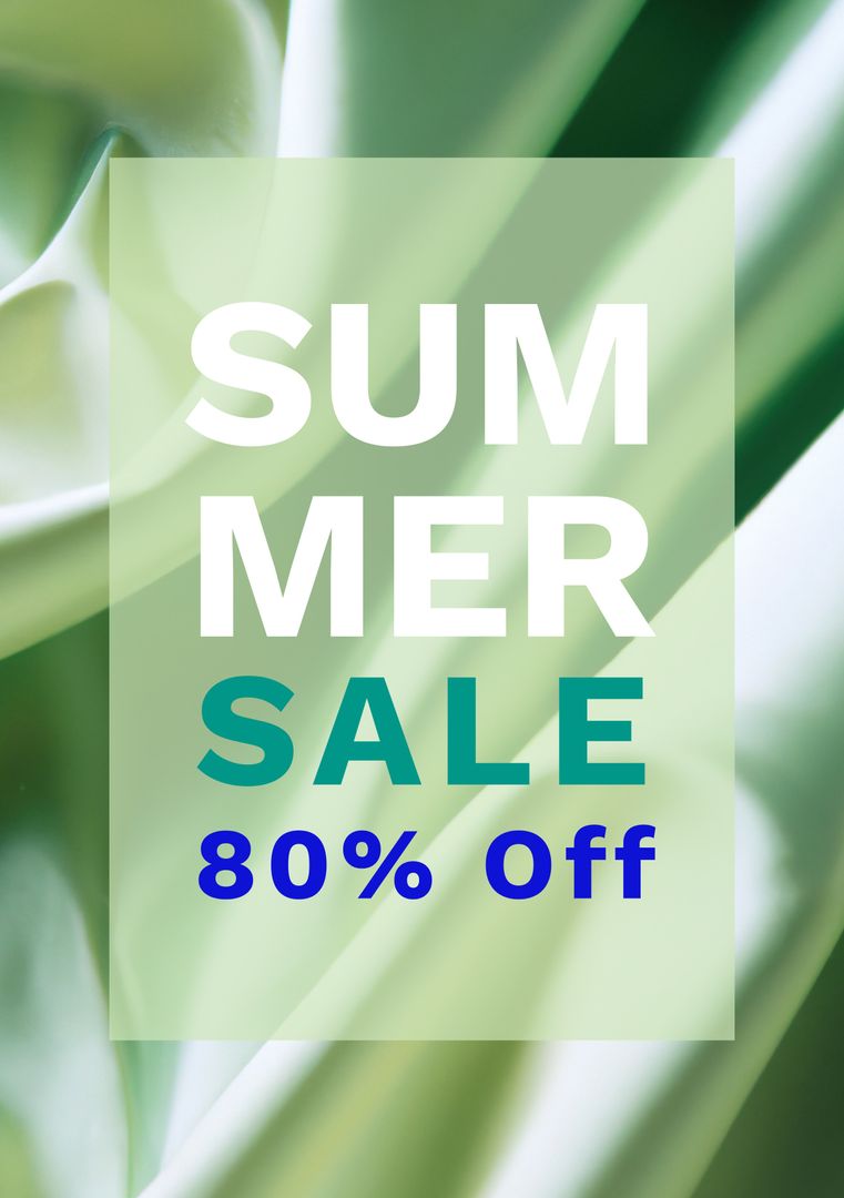 Summer Sale Ad with Fresh Greenery and 80% Off Text - Download Free Stock Templates Pikwizard.com