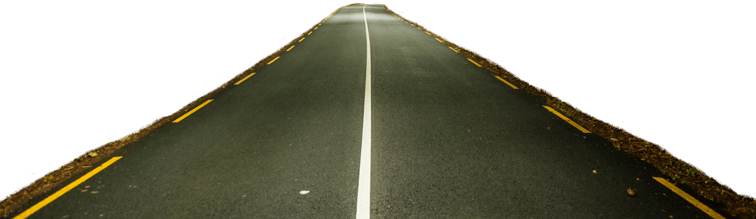 Transparent Image of Isolated Straight Road Illustration